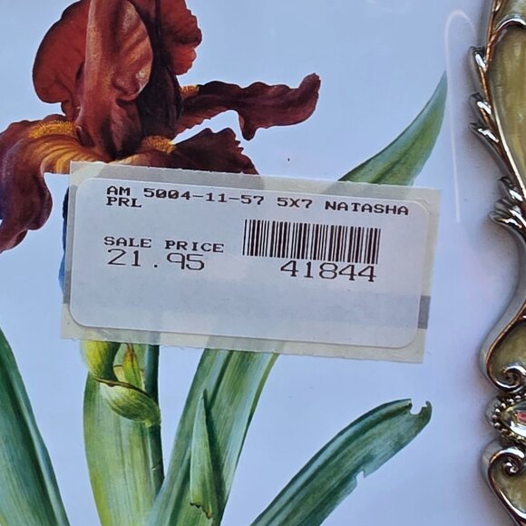 Vintage Ashleigh Manor Picture Frame Enameled Botanical 5x7 Decorative Elegant - Picture 8 of 9